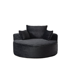 55'L Corduroy Sponge single sofa,No Assembly Required,Fluffy Modern Sleeper Chair for Living room, Bedroom, Lounge and Projection Room(Not a swivel chair.)