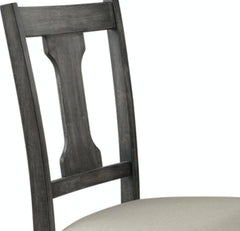 Wallace Tan Linen & Weathered Gray Finish Side Chair (Set of 2)