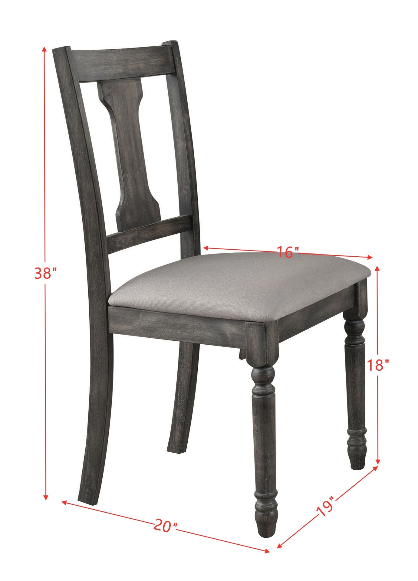 Wallace Tan Linen & Weathered Gray Finish Side Chair (Set of 2)