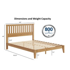Malinda Mission Style Queen Panel Bed