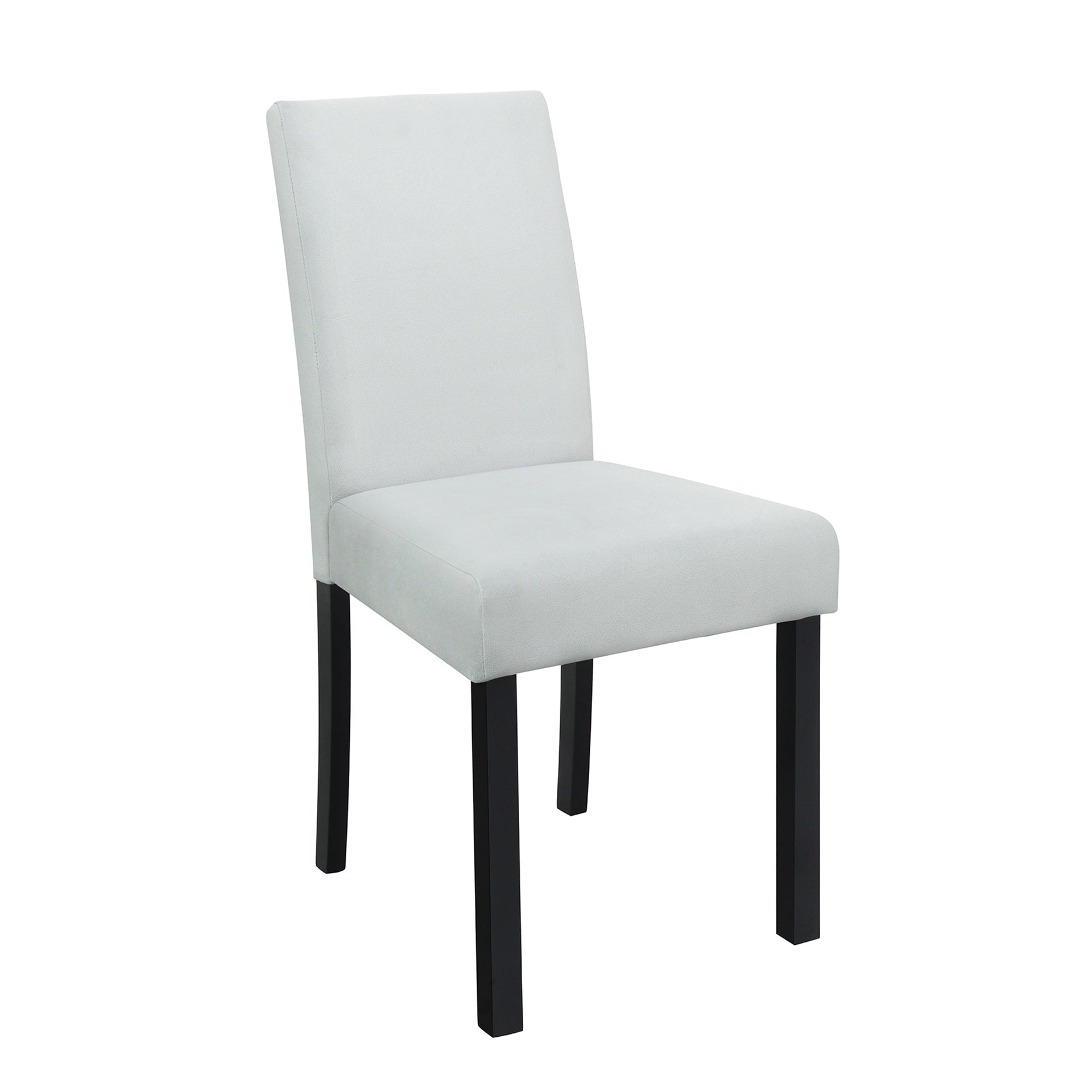 Sarang Black Dining Table and (4) Silver Dining Chairs
