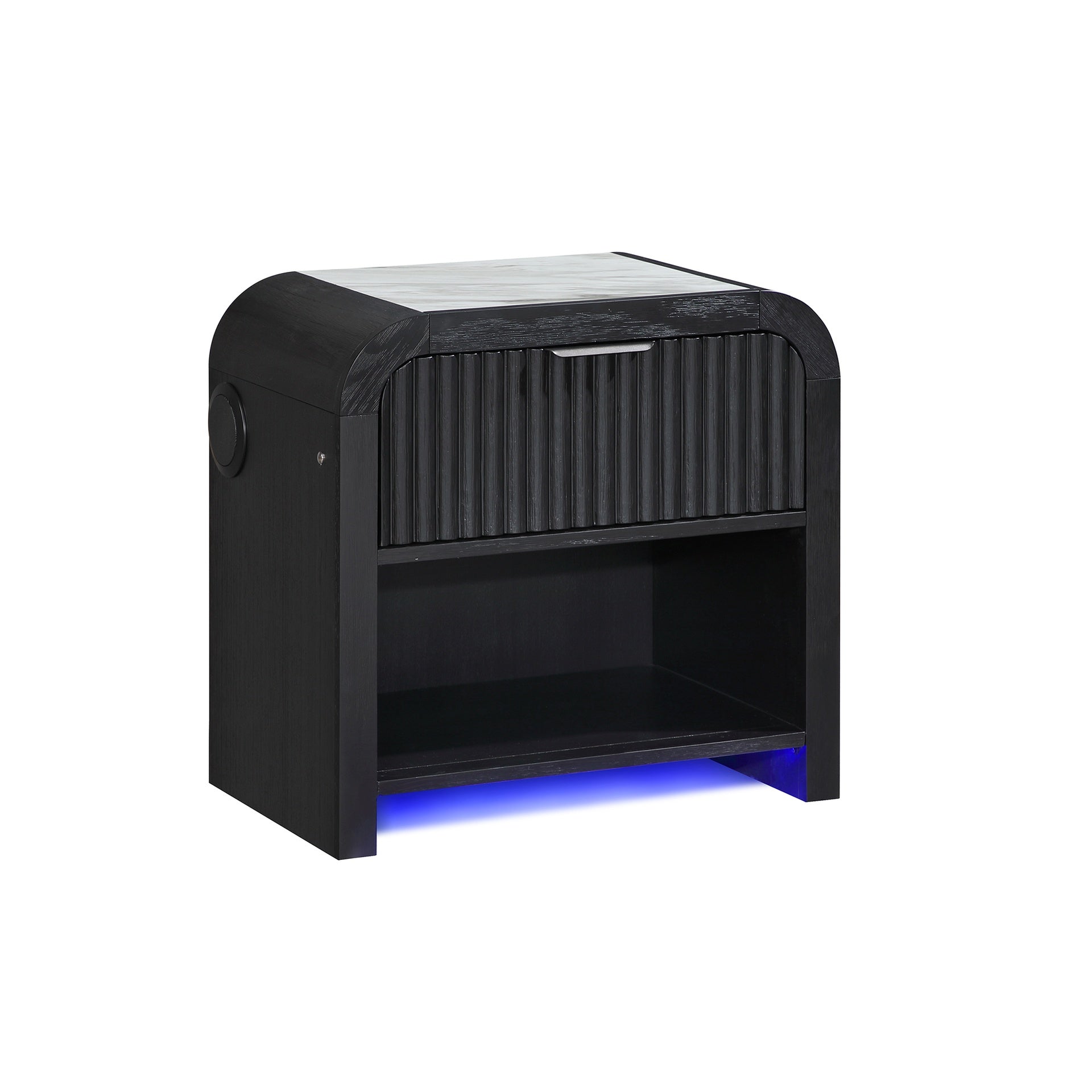 Beverly Black and White Nightstand