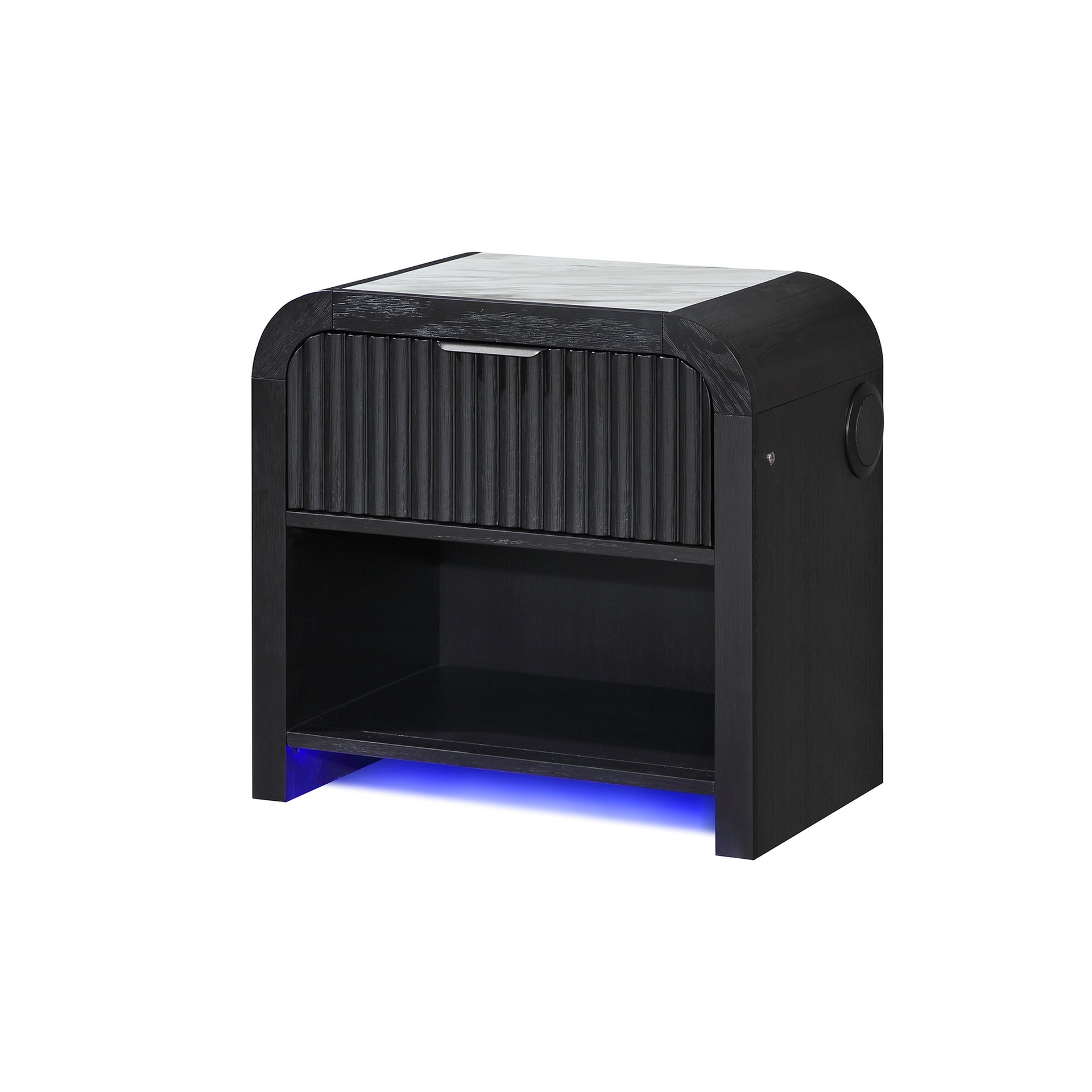 Beverly Black and White Nightstand