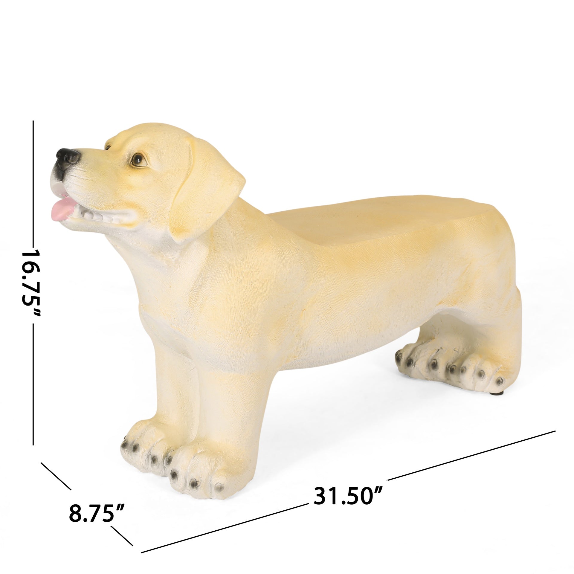 MGO DOG BENCH, Outdoor Bench, Light Brown, No Assembly Required