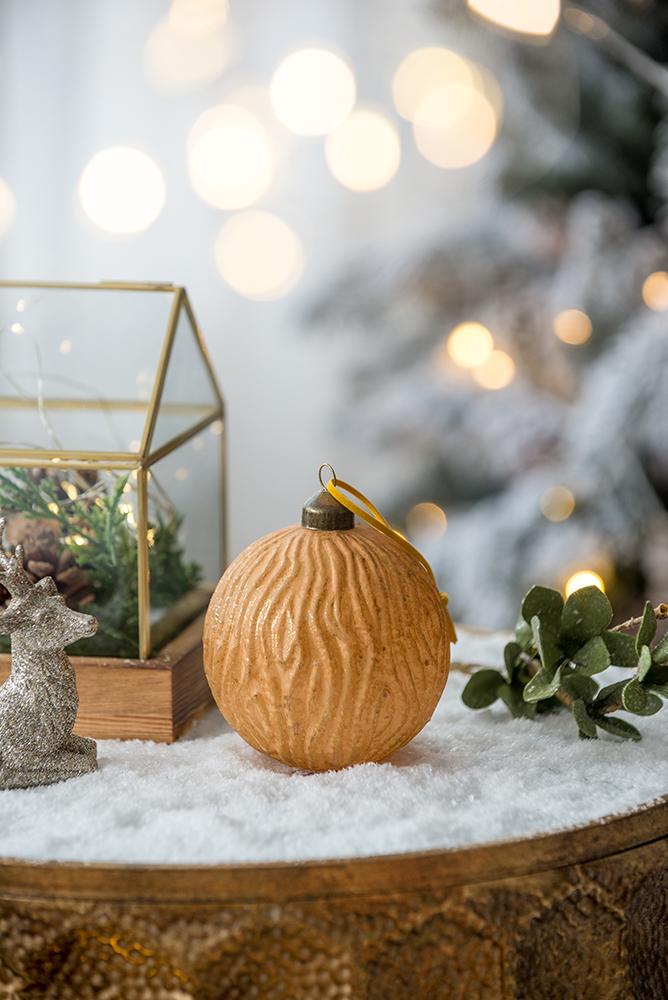 D3.9" Christmas Ball Ornaments, Glass Decorative Hanging Ball Christmas Tree Ornaments for Holiday Party Decorations, Set of 6