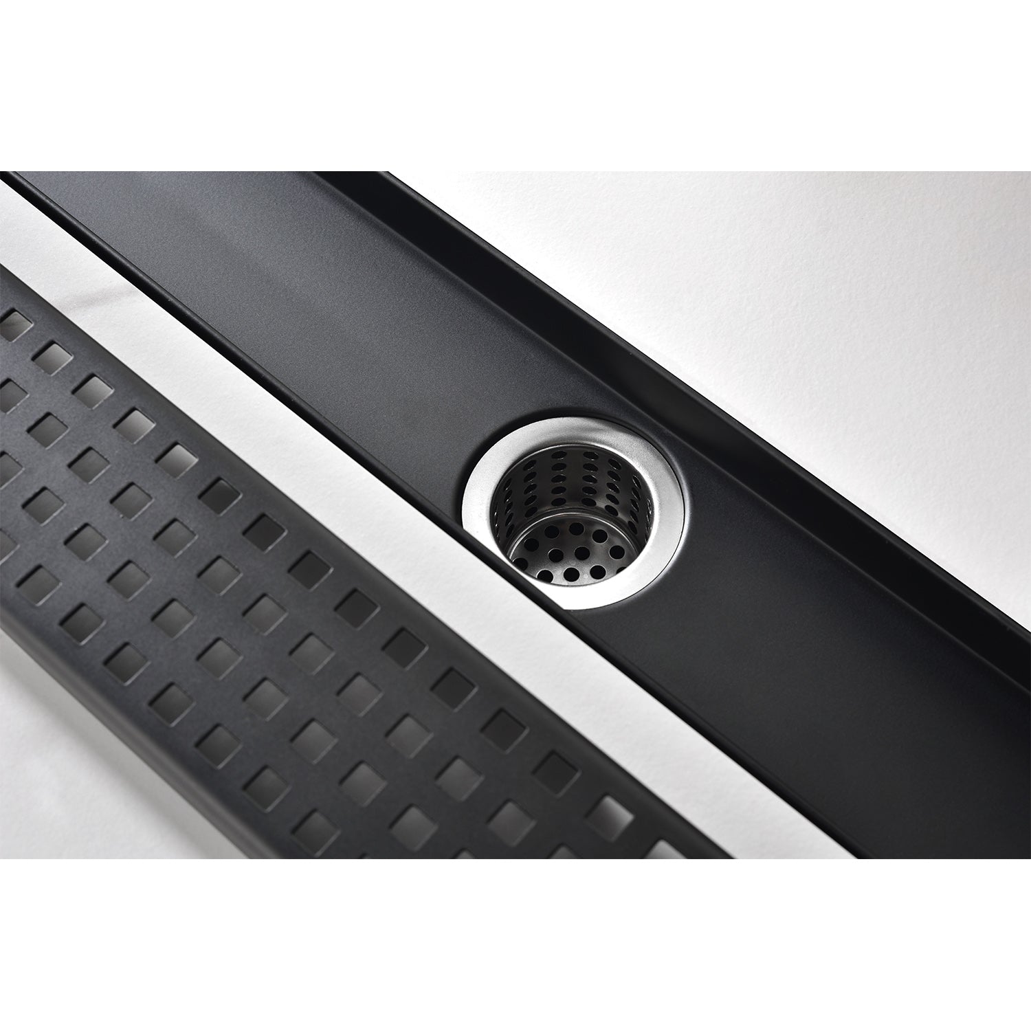 28 Inches Linear Shower Drain, Included Hair Strainer and Leveling Feet