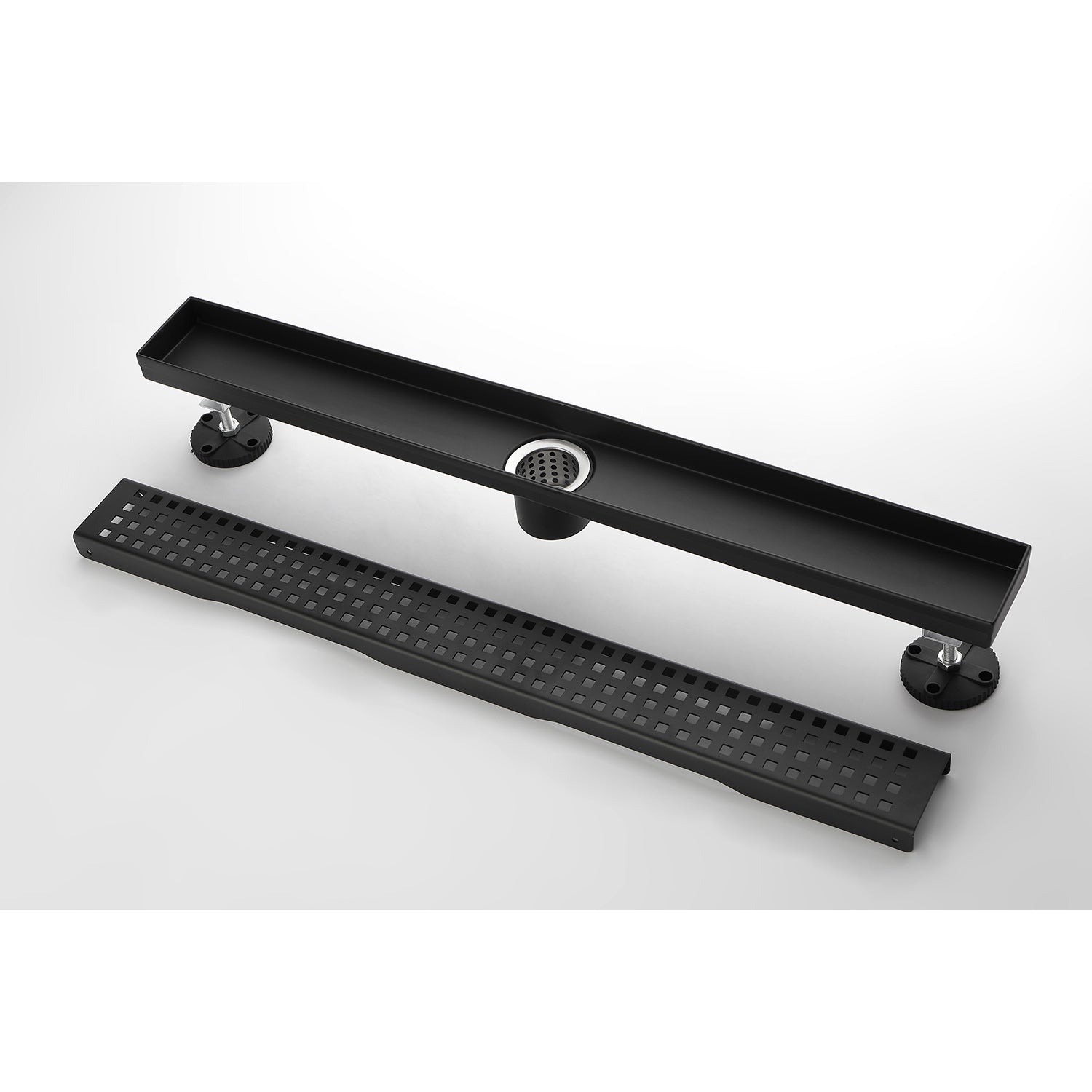 28 Inches Linear Shower Drain, Included Hair Strainer and Leveling Feet