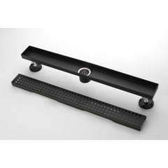 28 Inches Linear Shower Drain, Included Hair Strainer and Leveling Feet