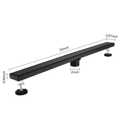 32 Inches Linear Shower Drain, Included Hair Strainer and Leveling Feet