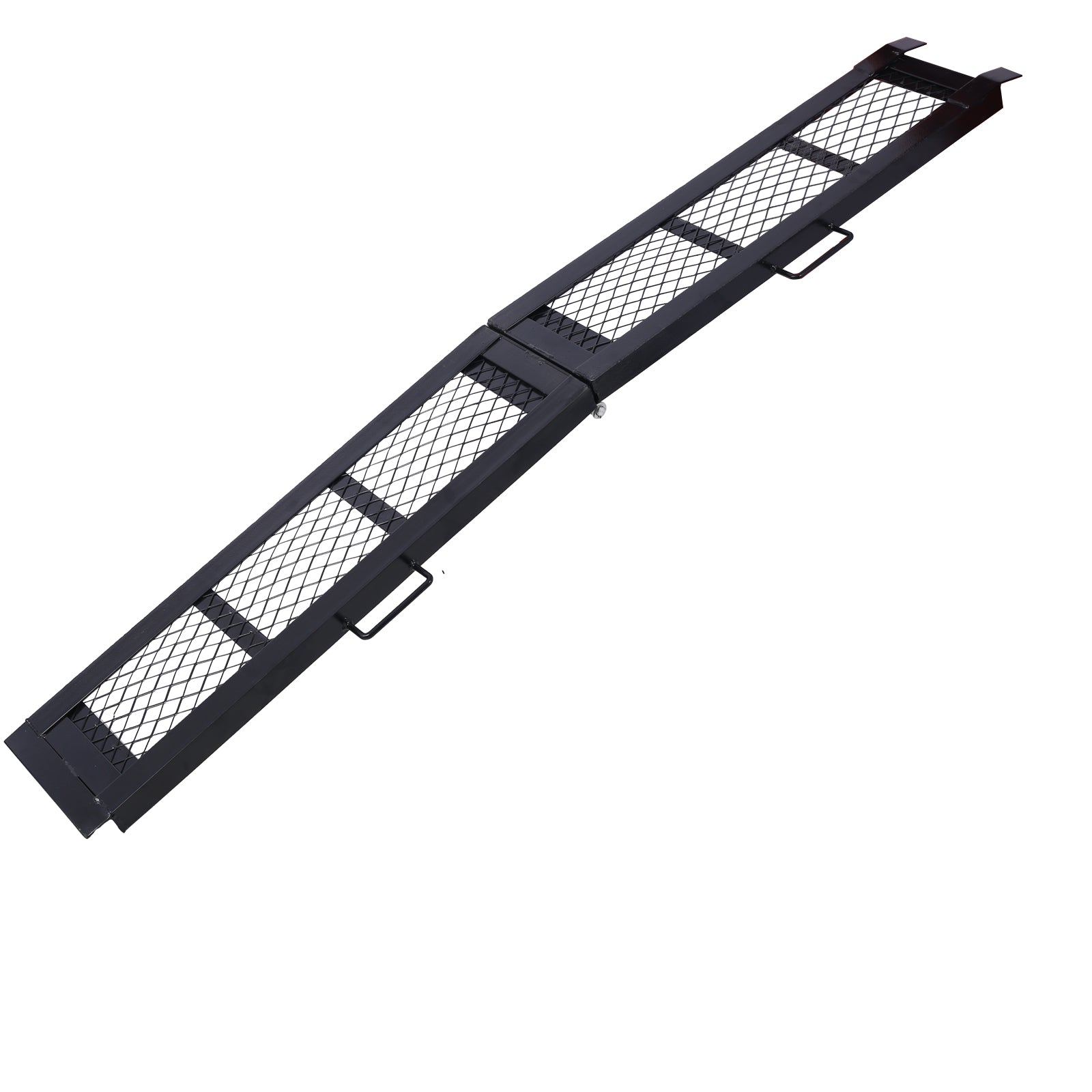 80" Steel Loading Ramp, 500LBS Capacity, Portable Motorcycle Ramp, Folding ATV Ramp for Pick up Truck, Black, Pack of 1