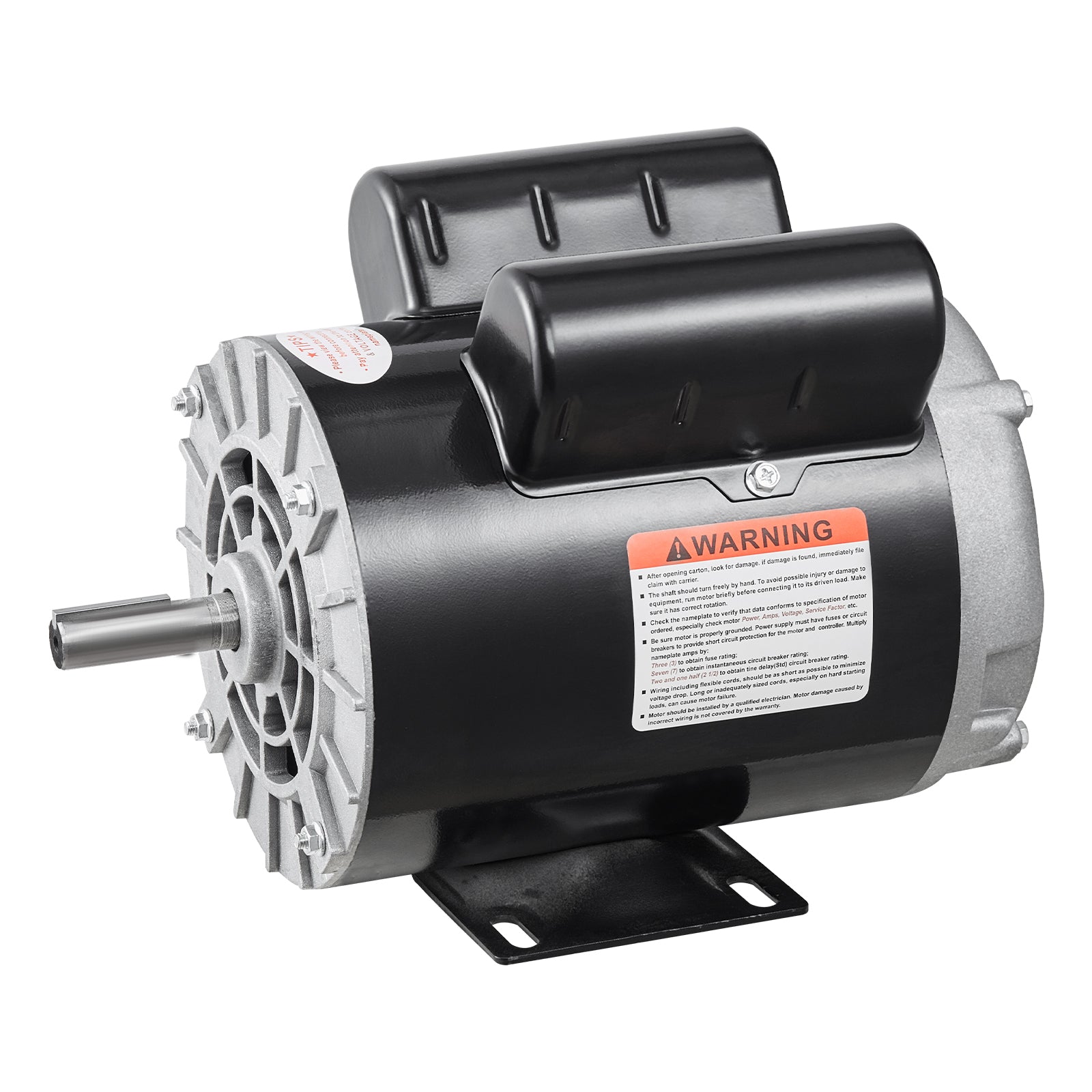 3HP Air Compressor Electric Motor 230V 15.5A 3450RPM 56 Frame CW/CCW Rotation (Factory Setting is CCW)