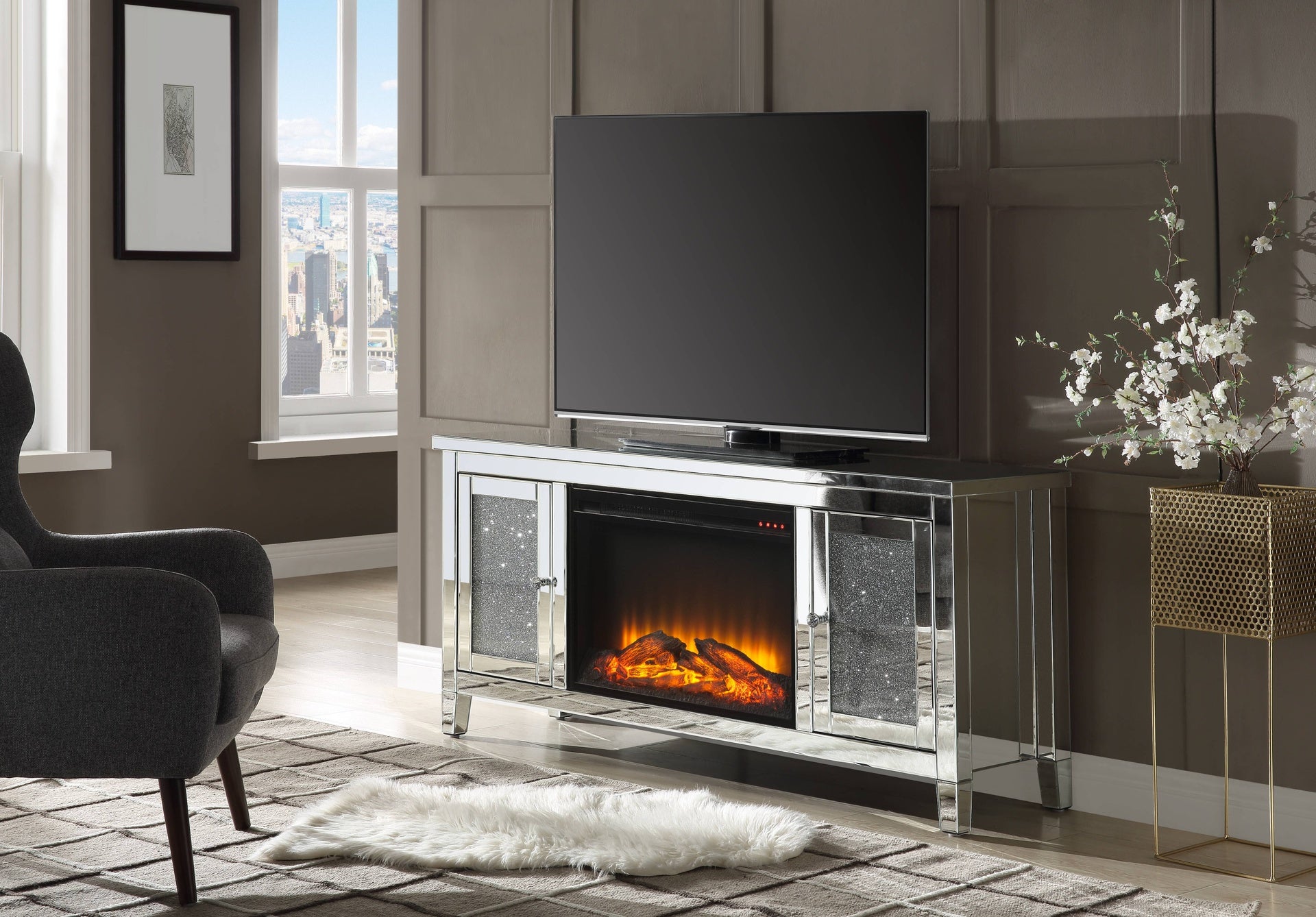 Noralie Tv Stand W/Fireplace