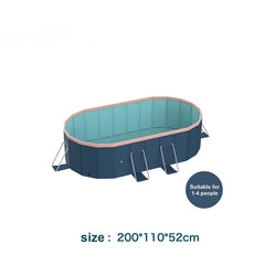 2.1m PVC folding pool (not inflatable) bathes and cools in summer, suitable for outdoor patio beach garden