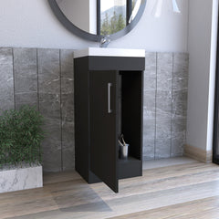 Sevilla Bathroom Vanity with Sink, Single Door Cabinet, Black