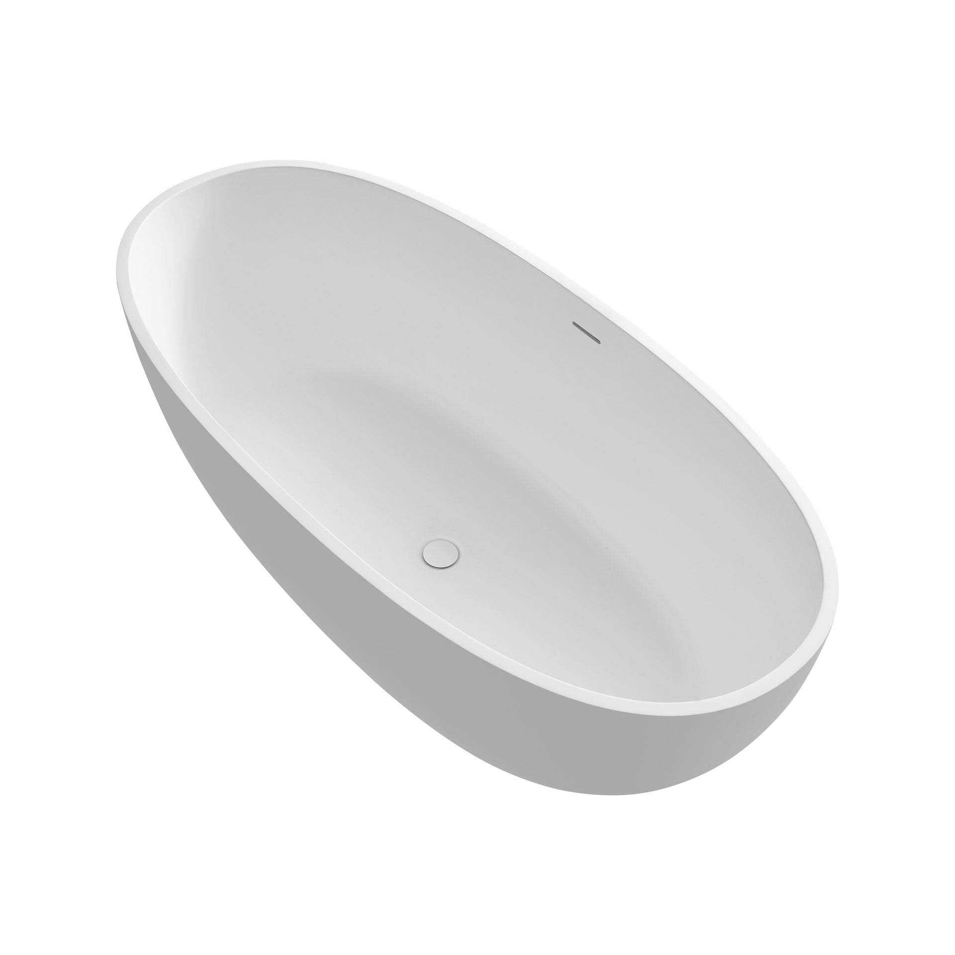 61" Premium Solid Surface Deep Soaking Bathtub