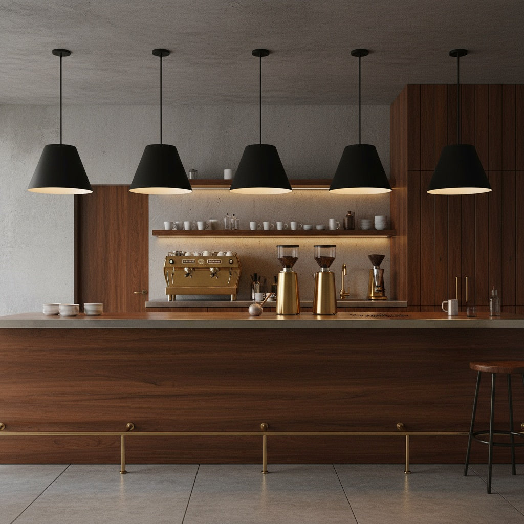 16 inch Diameter Integrated LED Black Pendant