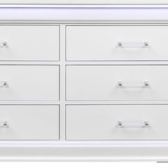 CHARLSTON WHITE DRESSER WITH LED