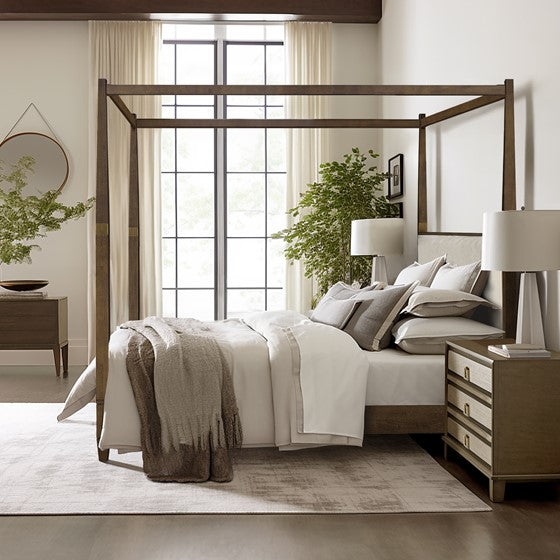 Canopy Bed Queen Brown See below