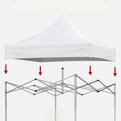 10x10 Canopy Replacement Top for Pop Up Canopy Tent and 4PC Pack Canopy Weight Bag(only cover and 4pcs sandbag not include frame) White