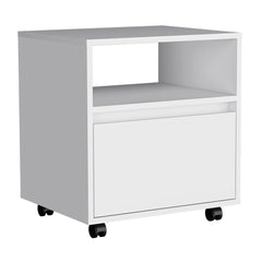 Nightstand Munyochi, One Drawer, White Finish
