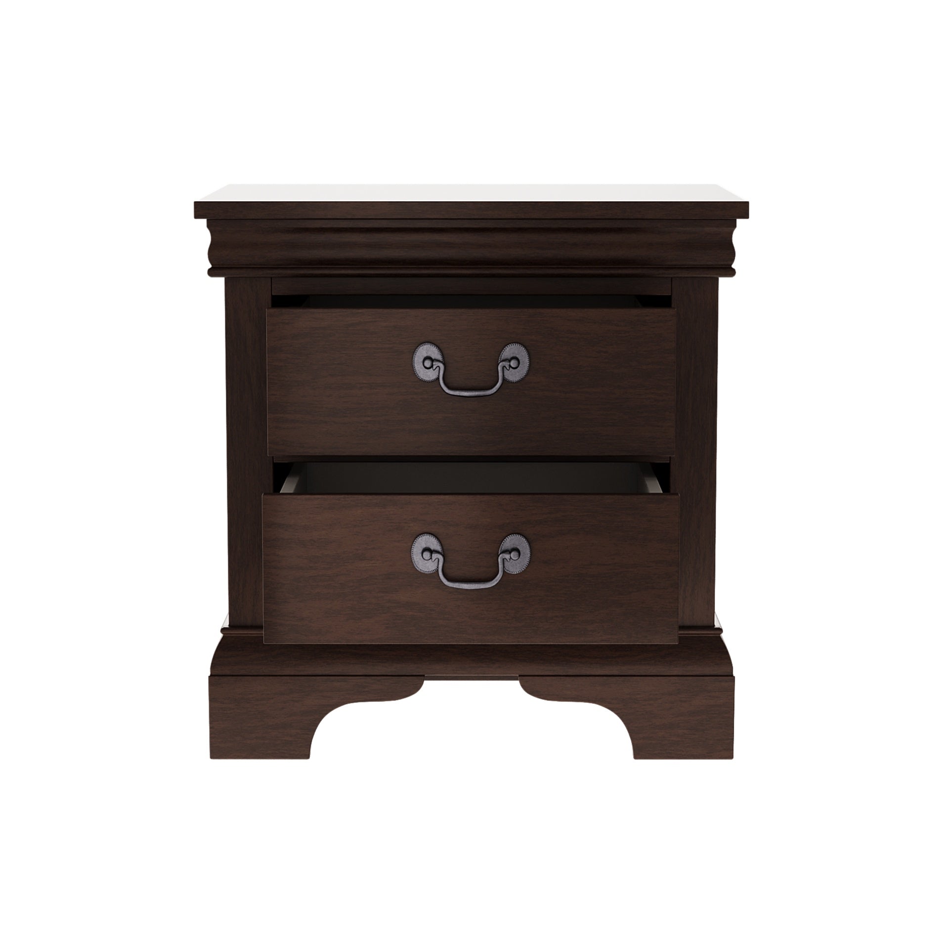 22" x 16" x 22.7" Classic Wooden Nightstand-Cherry