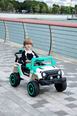 12V Ride on Car with Parent Remote Control, Toddler Electric Car with Spring Suspension, LED Lights & Music Player - Safe Battery Toy for Kids, Christmas & Birthday Gift  WIGHT+GREEN