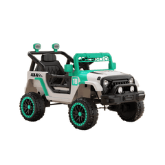 12V Ride on Car with Parent Remote Control, Toddler Electric Car with Spring Suspension, LED Lights & Music Player - Safe Battery Toy for Kids, Christmas & Birthday Gift  WIGHT+GREEN