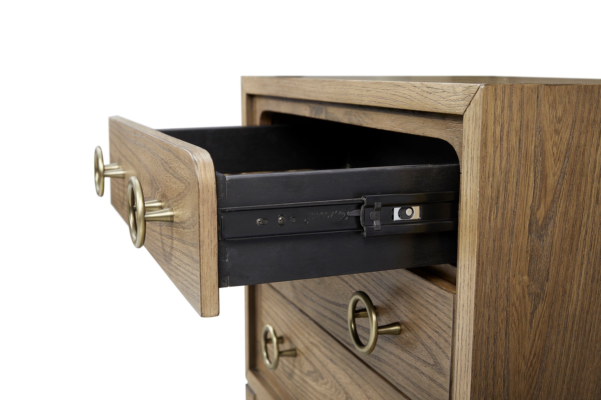 3 Drawer Nightstand with USB in Latte Finish