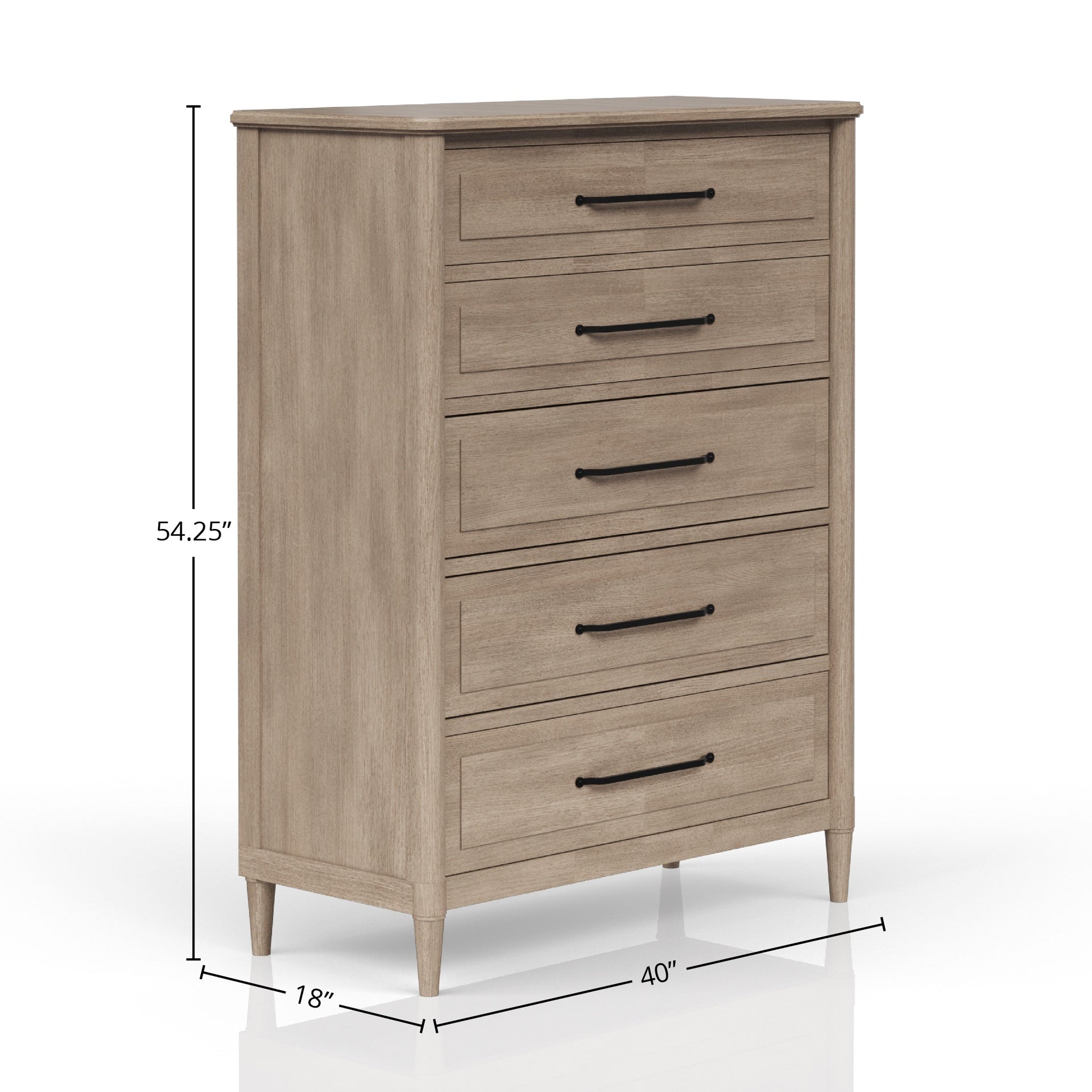 5 Drawer Chest Sand Finish