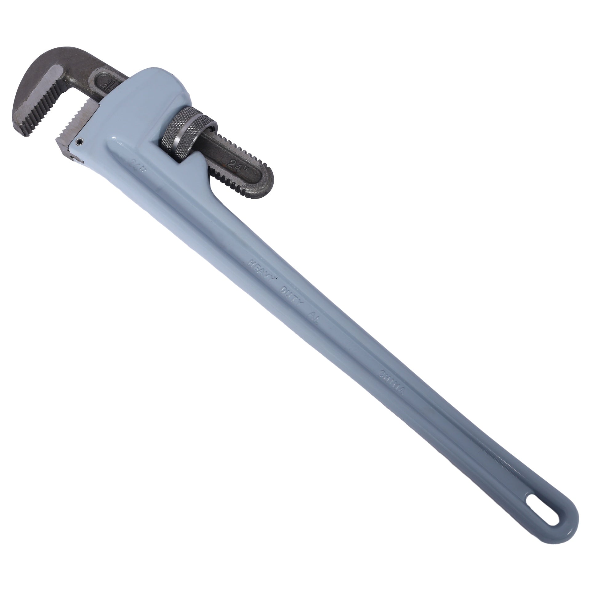 24 inch Pipe Wrench Aluminum Straight Pipe Wrench Heavy Duty 24-Inch Plumbers Wrench,Easy to Carry, Hangable Design, for Water Pipes, Automotive Repairs