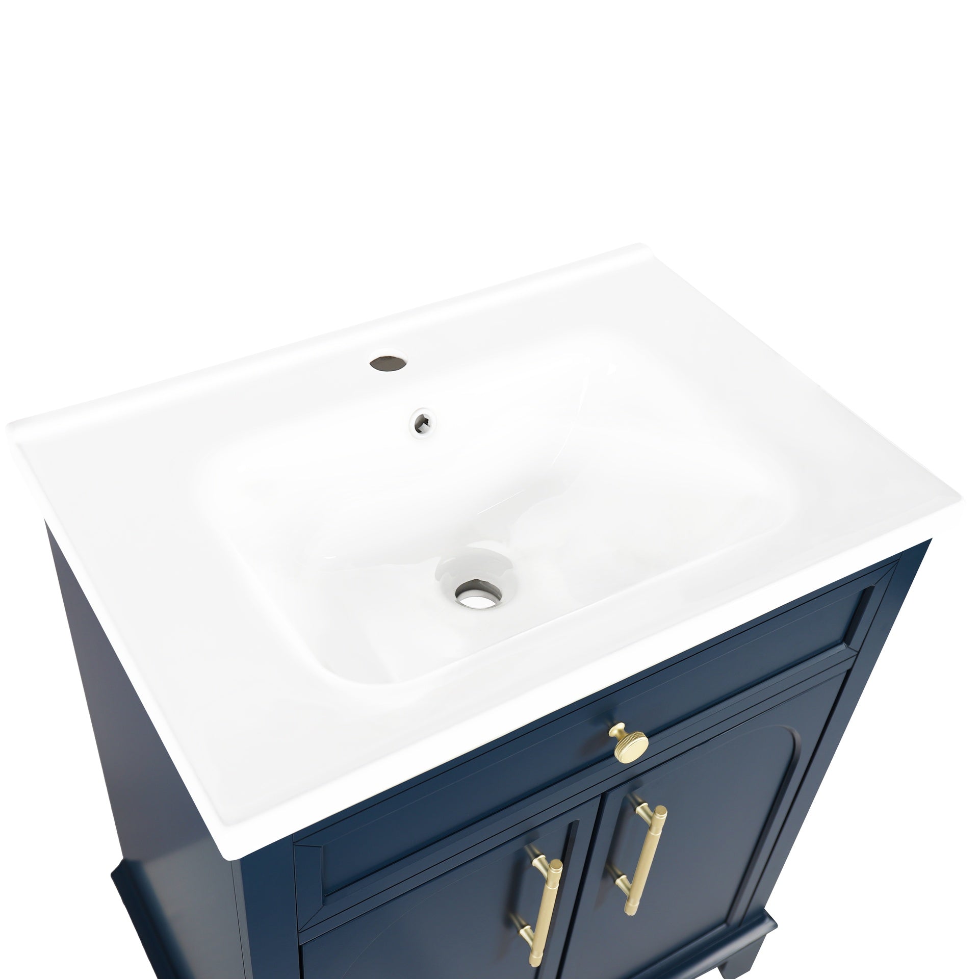 27.8" White Ceramic Basin, Only Ceramic Sink, Without Cabinet