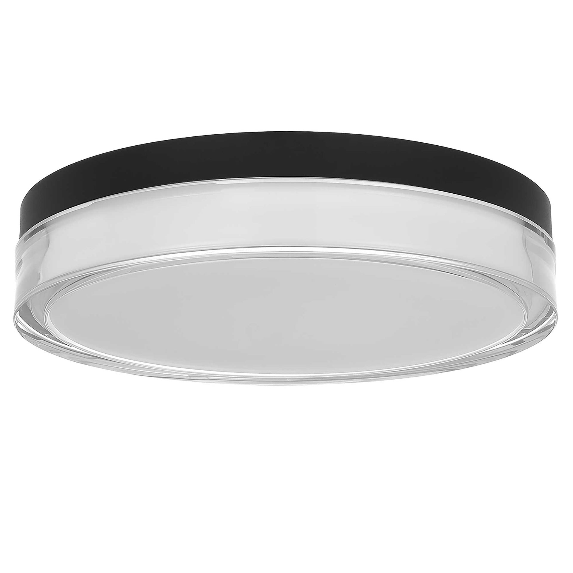 12-inch Black Inegrated LED Flush Mount