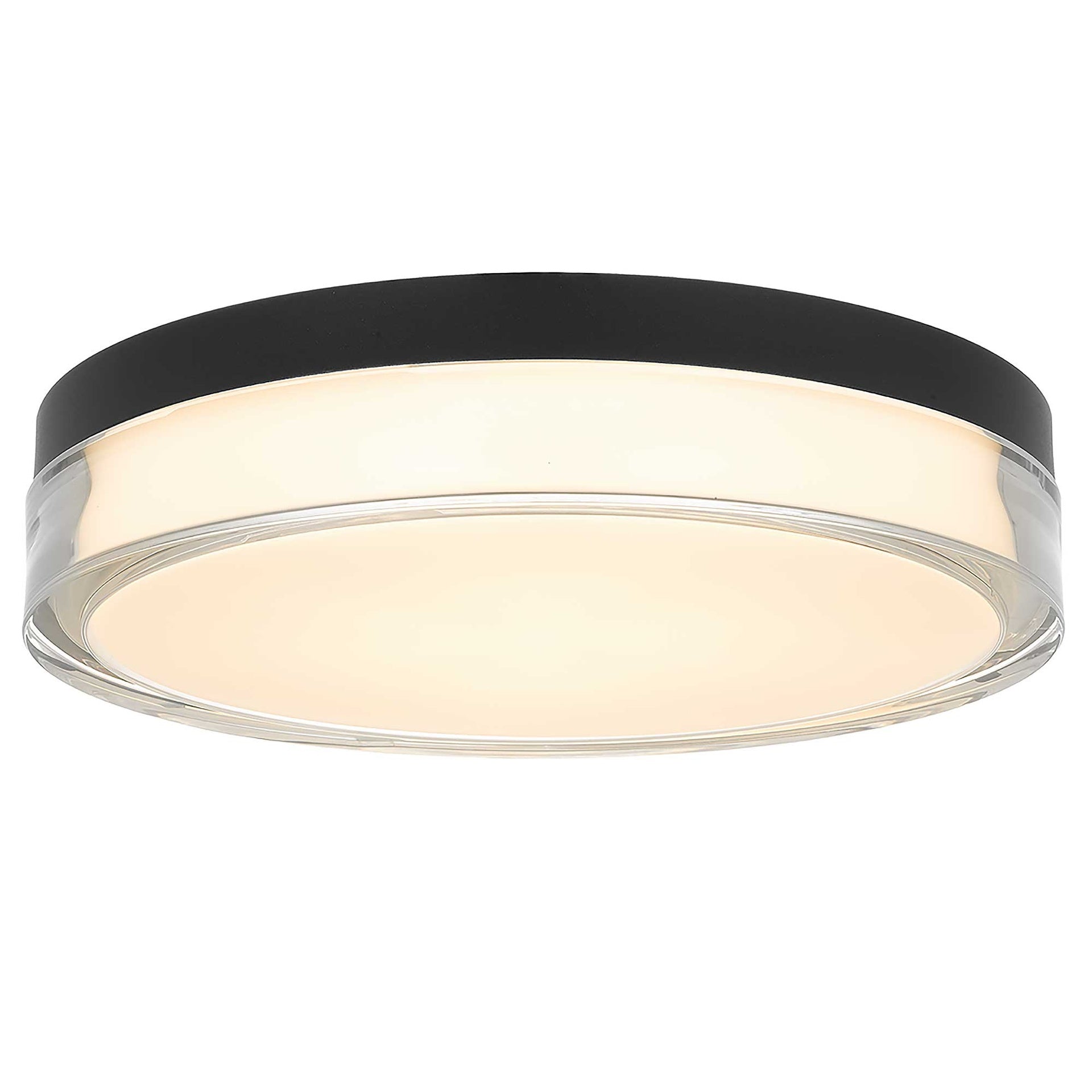12-inch Black Inegrated LED Flush Mount