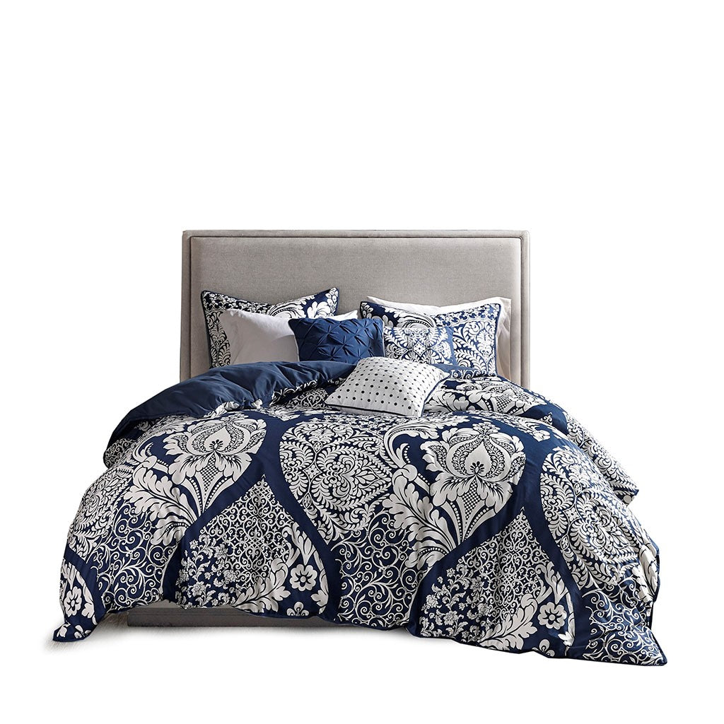 King/Cal King 6 Piece Printed Duvet Cover Set