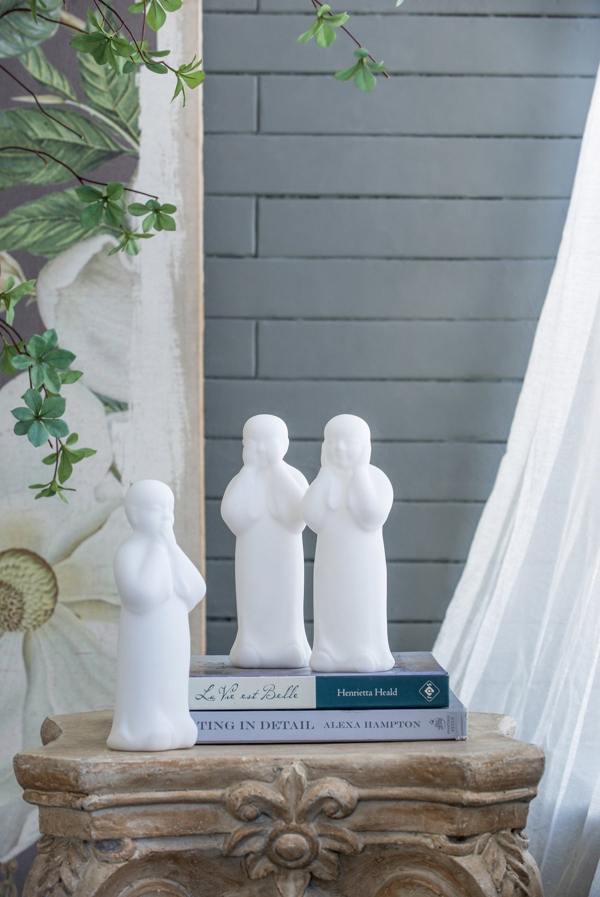 S/3 3.5x3x9.8" Standing Monks