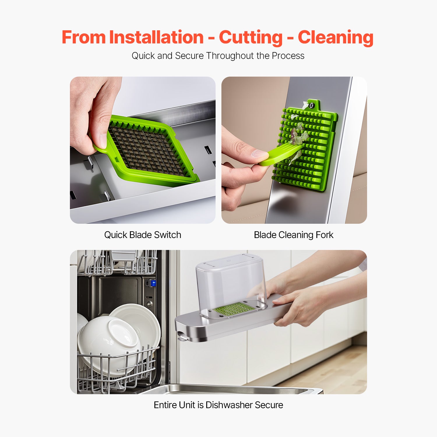 Vegetable Chopper Food Veggie Cutter 3 Stainless Onion Slicer with Container