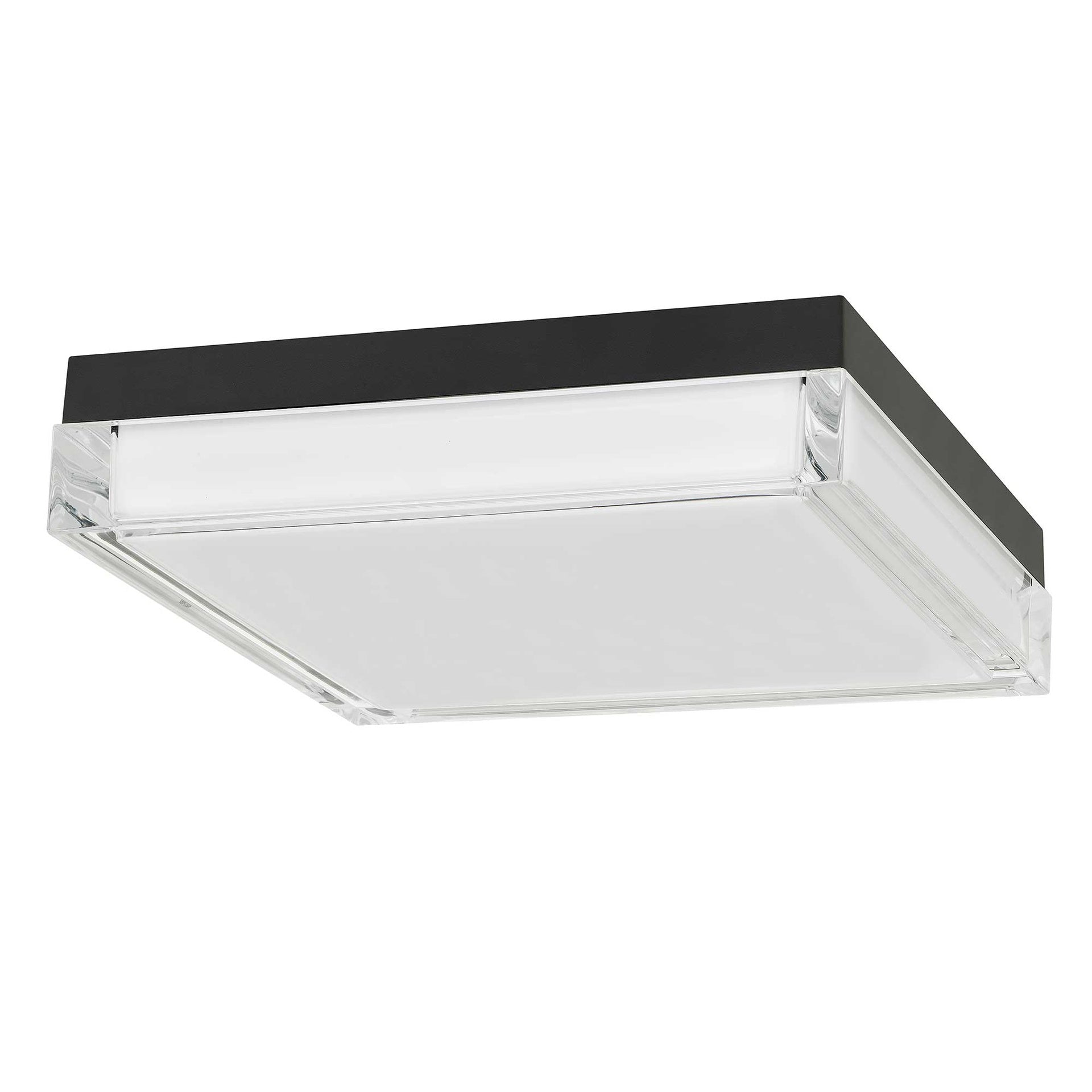 11-inch Black Integrated LED Flush Mount