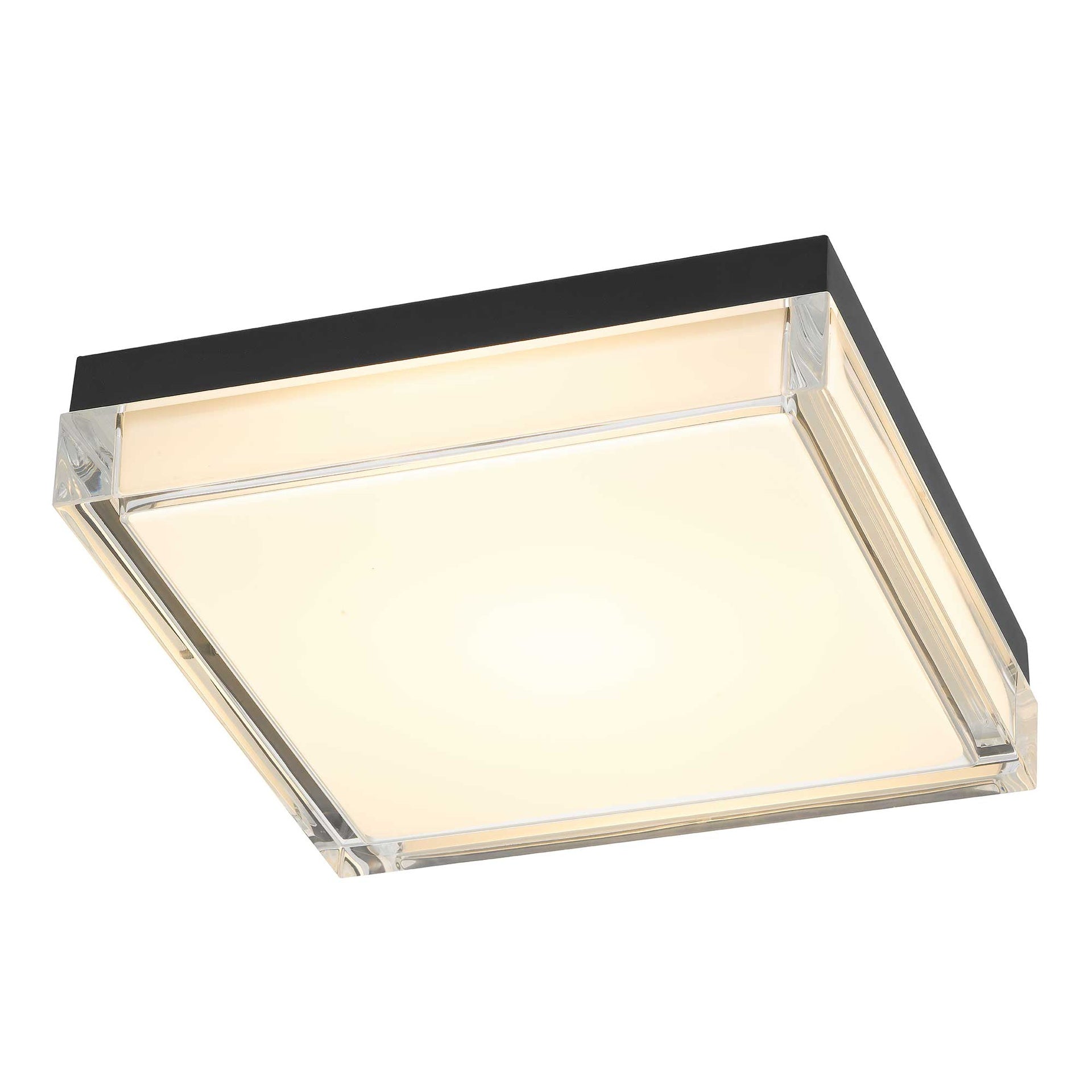 11-inch Black Integrated LED Flush Mount