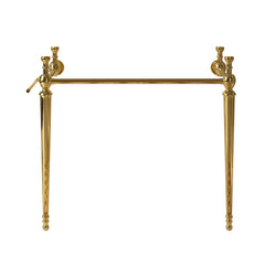 VICI 36" Freestanding Bathroom Console Iron Leg, NO Basin and Faucet, NO Sink Cover and Drain, Gold