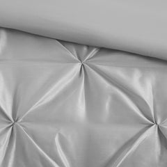 7-Piece Queen 100% Polyester Pieced Pleated Tufted Comforter Set