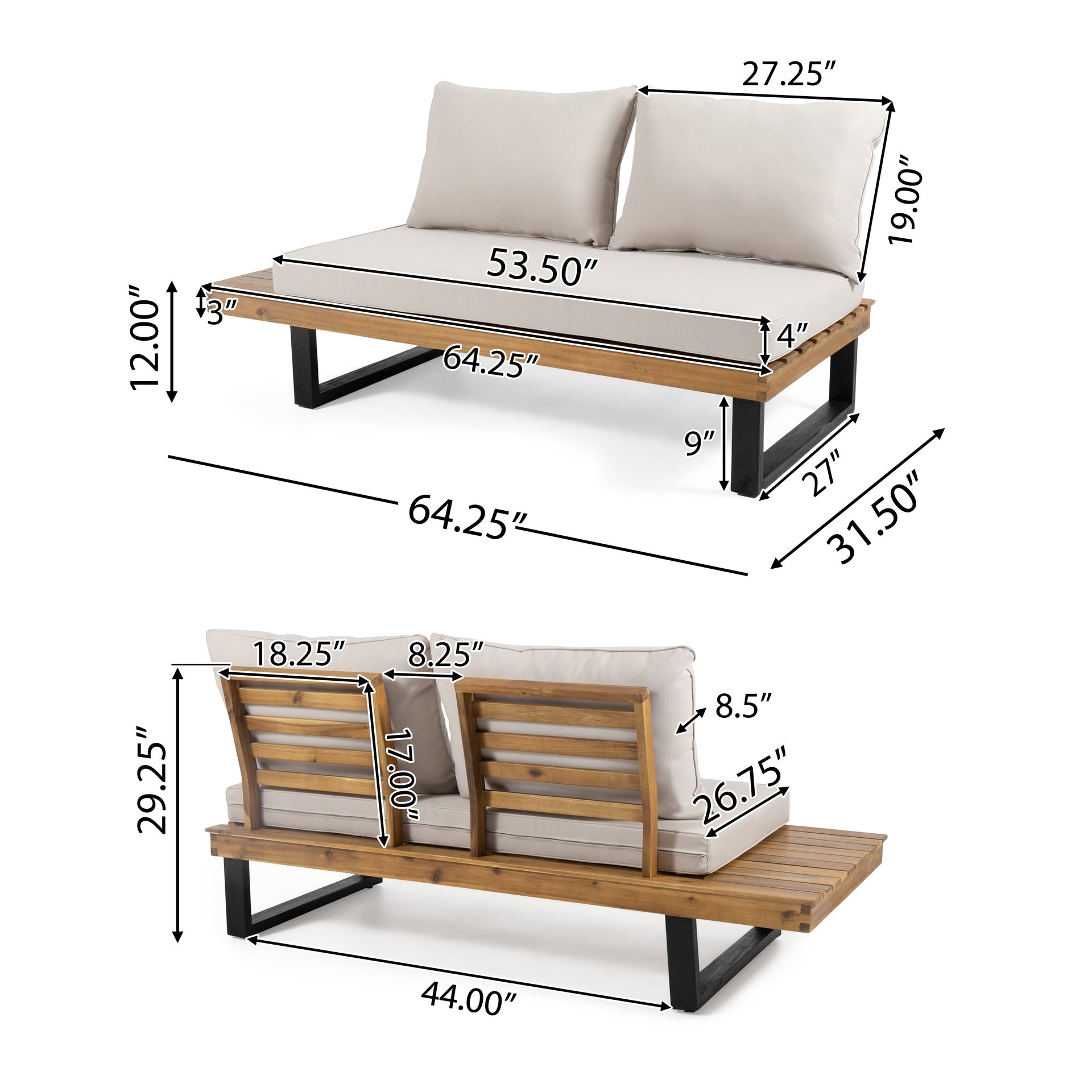 SEBASTIAN 2 SEATER SOFA - LEFT SIDE