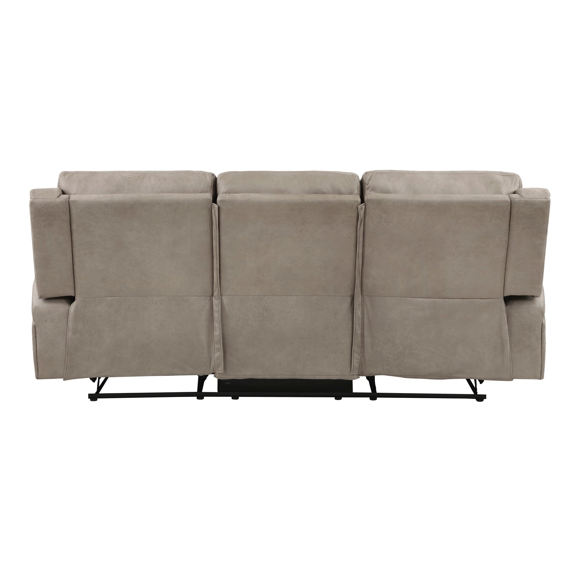 Luxurious Style Double Reclining Sofa 1pc Brown Plush Comfortable Living Room Furniture