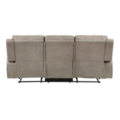 Luxurious Style Double Reclining Sofa 1pc Brown Plush Comfortable Living Room Furniture