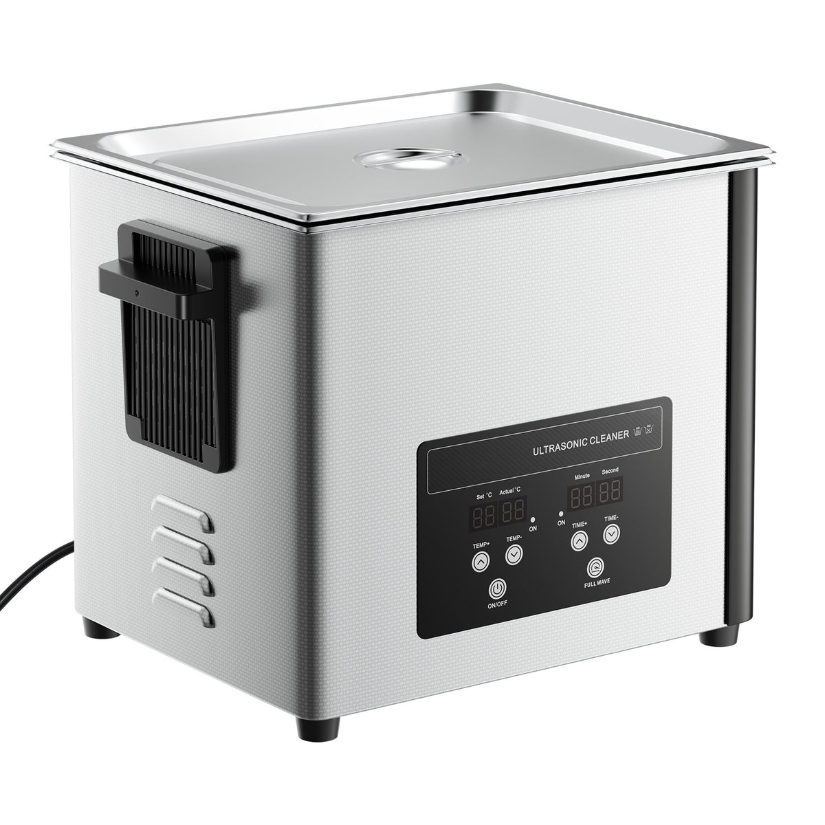 10L Ultrasonic Cleaner, Professional Ultrasonic Cleaner Machine with Cleaning Basket & Digital Display, 180W Stainless Steel 40kHz Cleaning Machine for Watches, Razors, Jewelry, Coins, and More