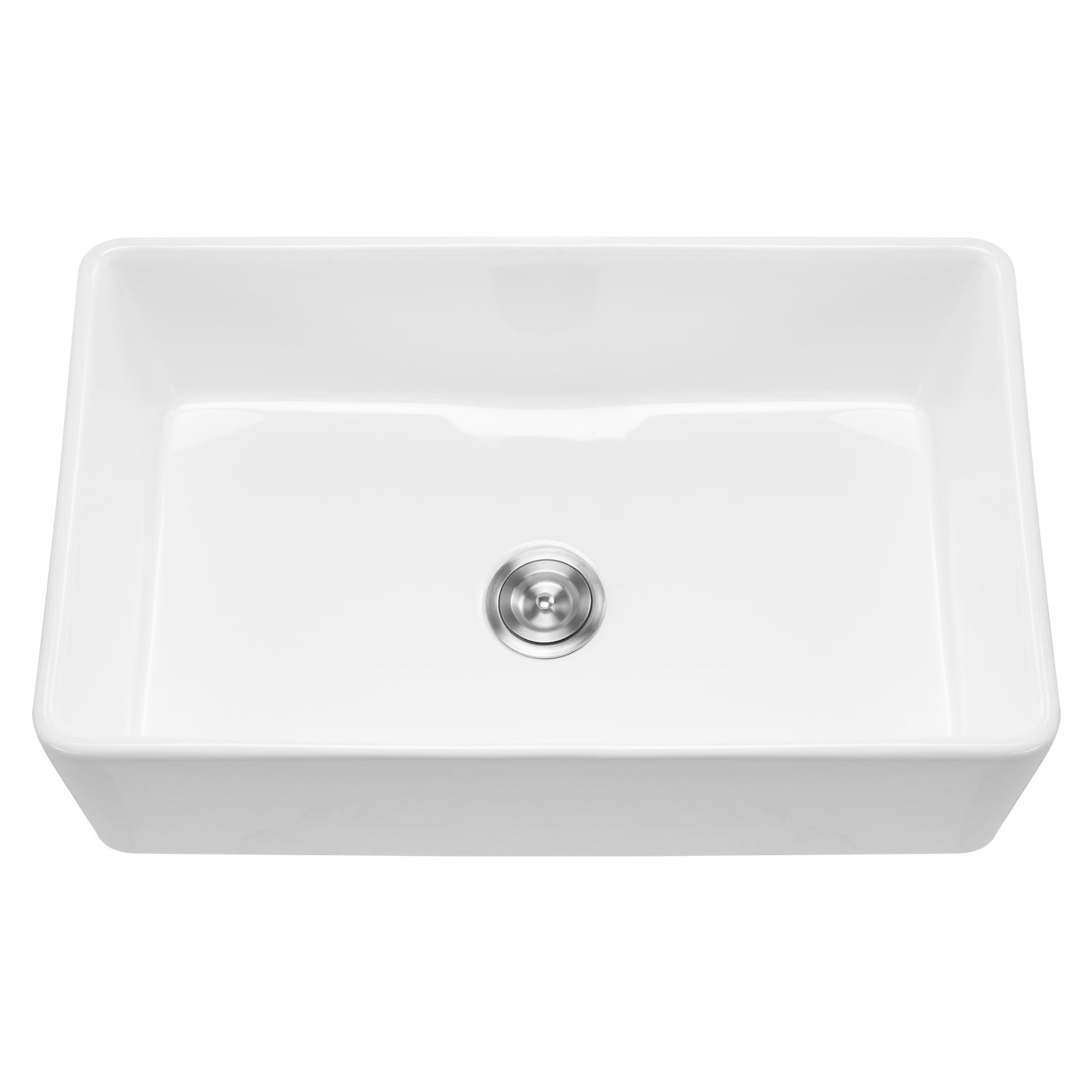 33.5x20 in Farmhouse Sink Undermount Kitchen Single Bowl Basin Fireclay White