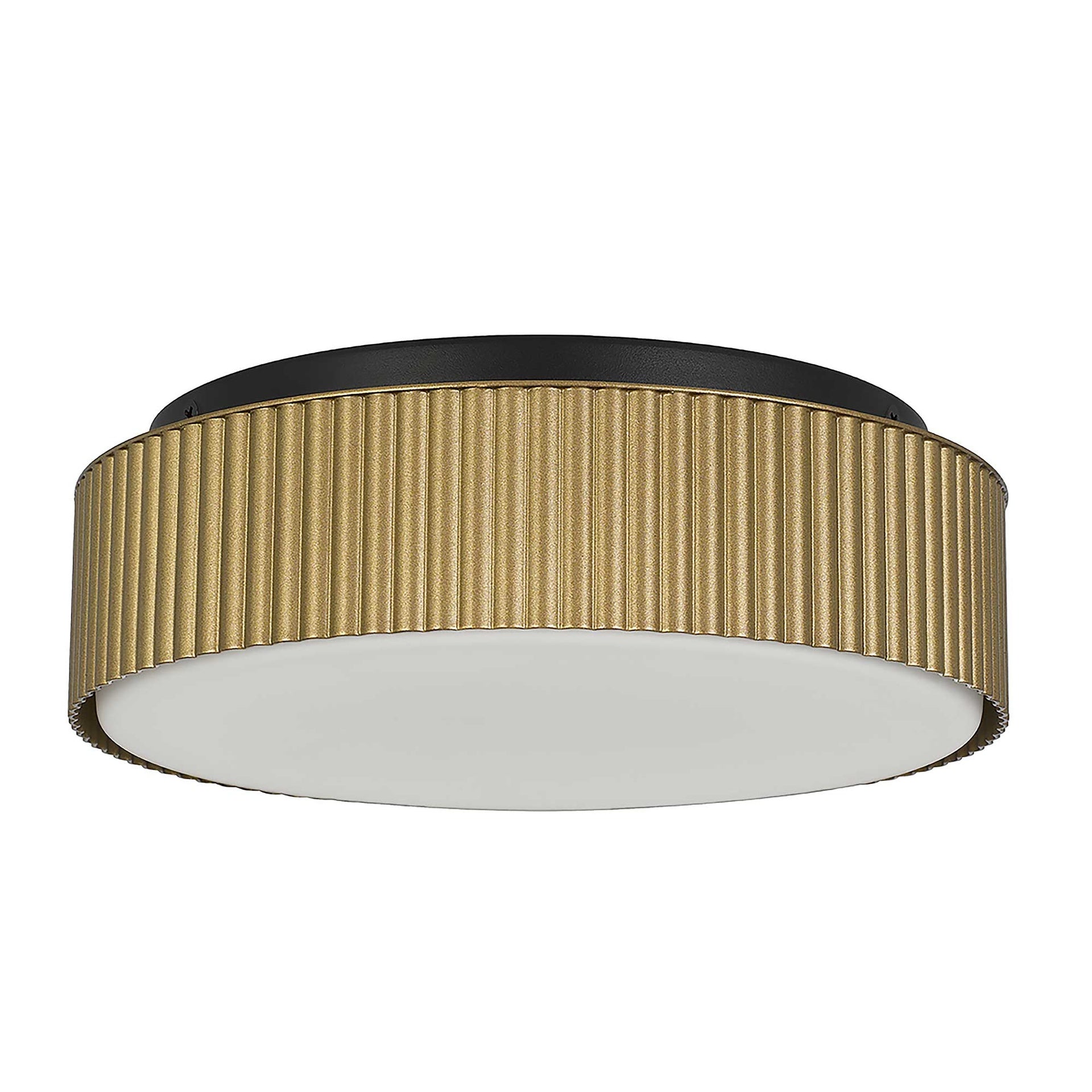 9 inch Brass LED Flush Mount