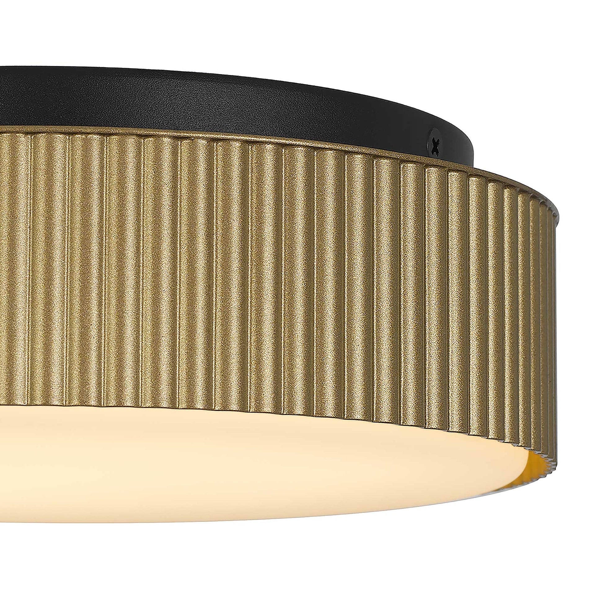 9 inch Brass LED Flush Mount