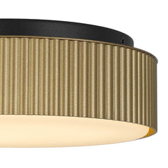9 inch Brass LED Flush Mount