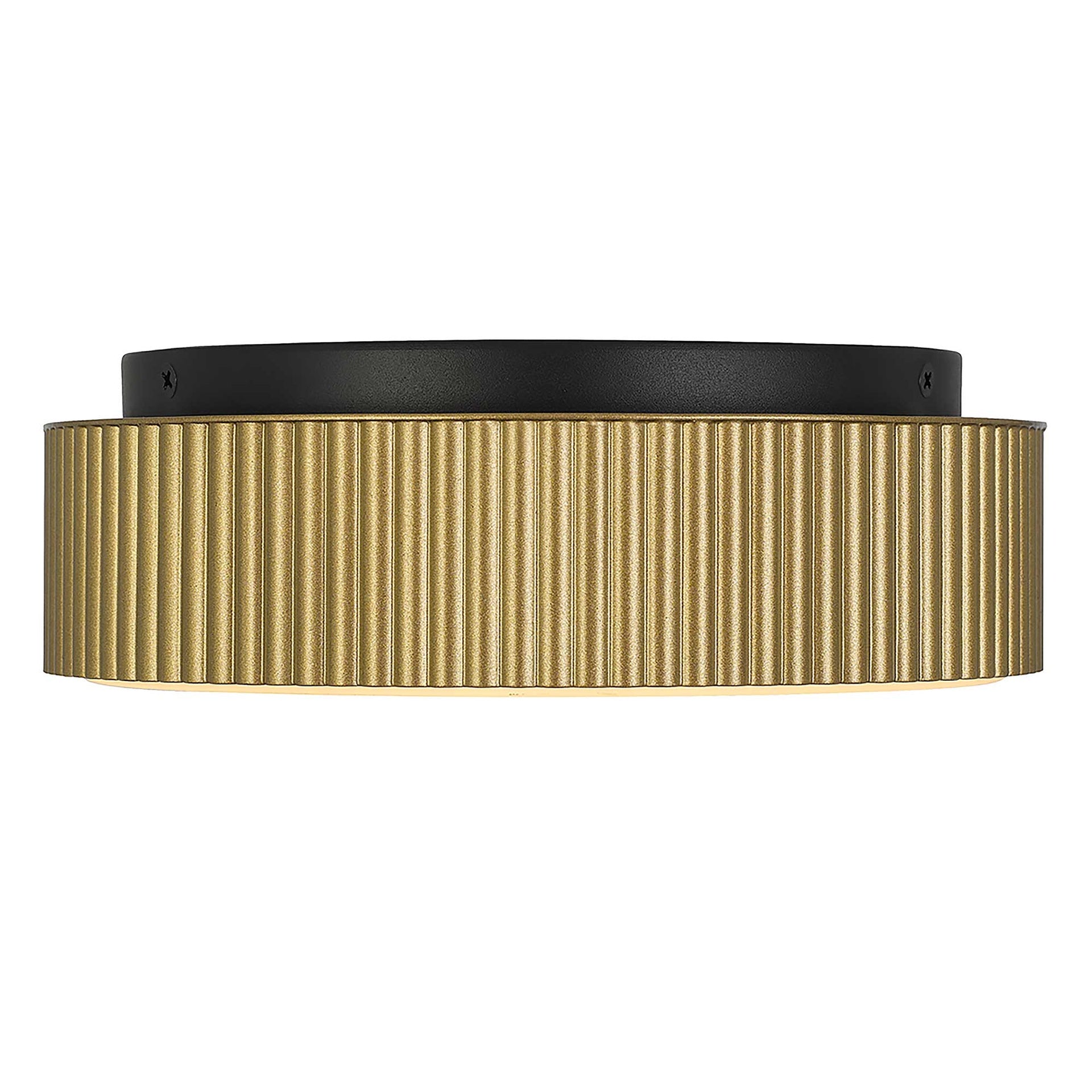 9 inch Brass LED Flush Mount