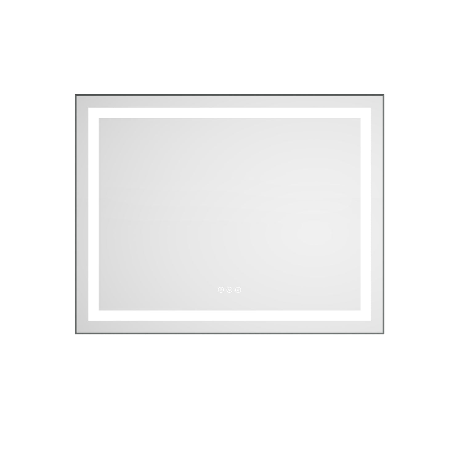 36 x 28 Inch LED Bathroom Mirror with Front and Backlight, Wall Mounted Vanity Mirror with Aluminum Frame, Anti-Fog, Memory, 3 Colors, Stepless Dimmable